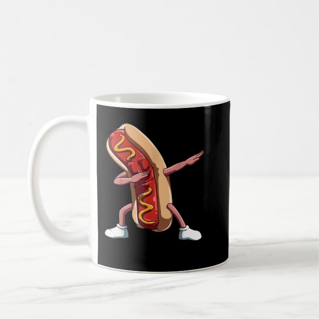Hot Dog Dab Hot Dog liebt nationale Hot Do Kaffeetasse (Links)