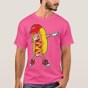 Hot Dog Dabbing T Shirt Funny Meme Hotdog Merica