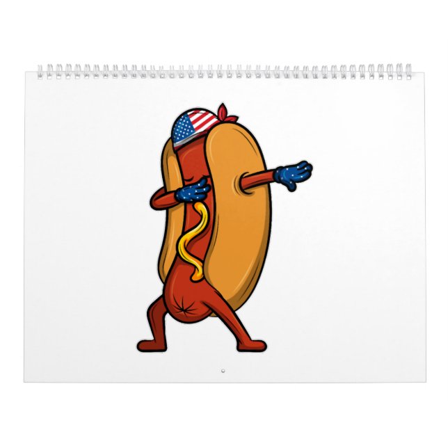 Hot Dog Dackel 4. Juli Unabhängigkeitstag Kalender (Titelbild)