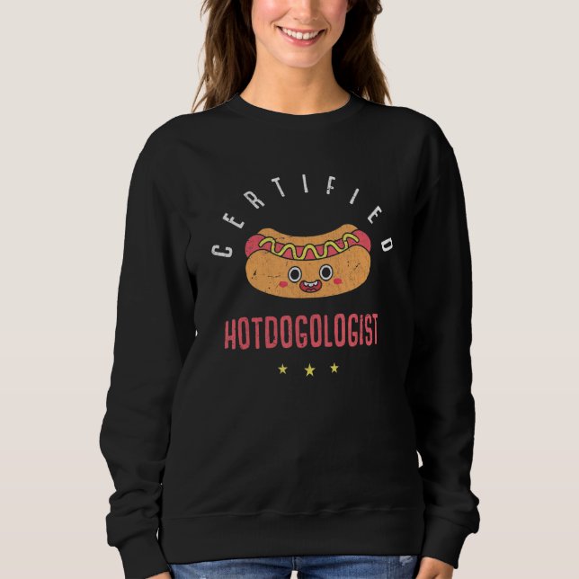 Hot Dog Dackel Frank Würstchen Feinschmecker Hotdo Sweatshirt (Vorderseite)