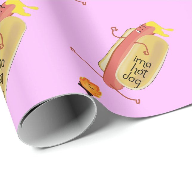 Hot Dog Dare Devil Geschenkpapier (Rolleneckpunkt)