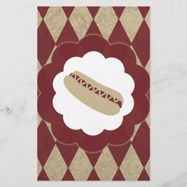 Hot Dog Diamanten Briefpapier (Vorderseite)