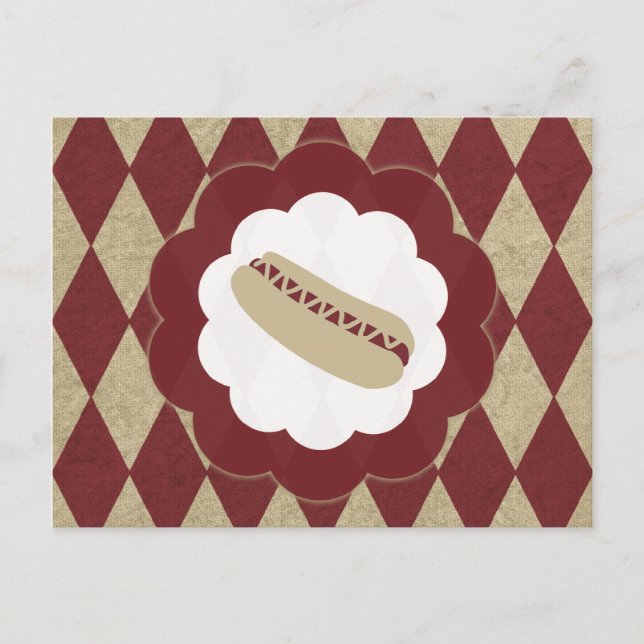 Hot Dog Diamanten Postkarte (Vorderseite)