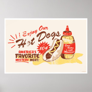 Hot-Dog-Druck Poster