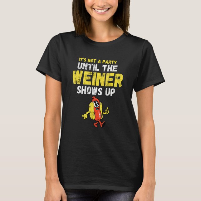 Hot Dog Eater Funny Weiner T-Shirt (Vorderseite)