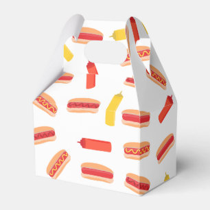 Hot Dog Fast Food GRILLEN Muster Geschenkschachtel