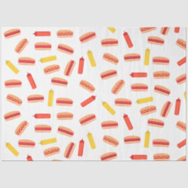 Hot Dog Fast Food GRILLEN Muster Seidenpapier