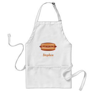 Hot-Dog-Fast-Food-Illustration mit individuellem N Schürze