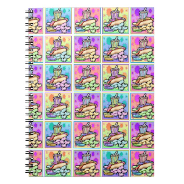 Hot Dog Fast Food Notebook Notizblock (Vorderseite)
