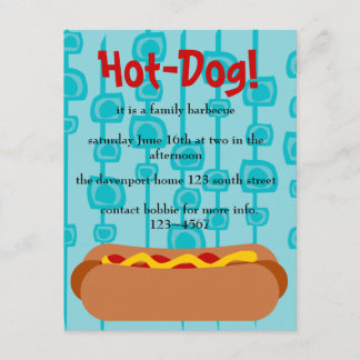 Hot Dog! Feier Einladung
