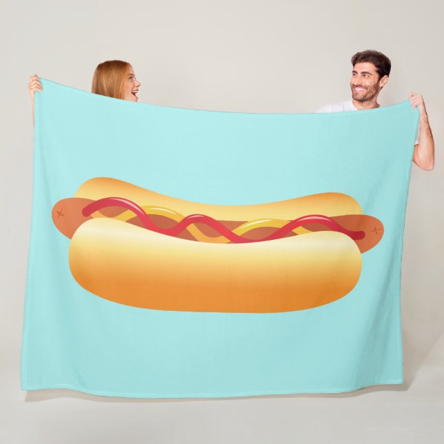 Hot Dog Fleecedecke (Beispiel)