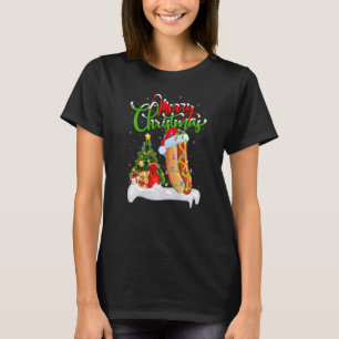 Hot Dog Food Weihnachtsdekorationen Weihnachtsmann T-Shirt