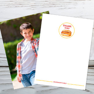 Hot Dog Foto Dankeschön Karte - Kinder GRILLEN Coo