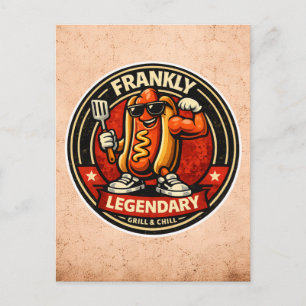 Hot Dog - Frankly Legendary - Foodie Fiends Postkarte