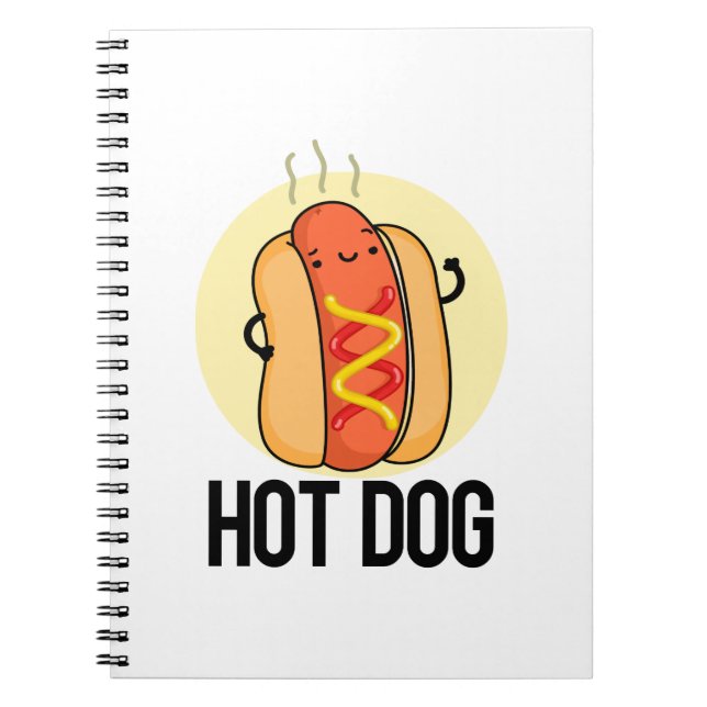 Hot Dog Funny Hot Dog Food Puff Notizblock (Vorderseite)