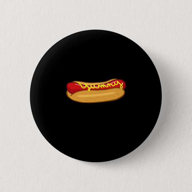 Hot dog funny hot dog lover performance  button (Vorderseite)