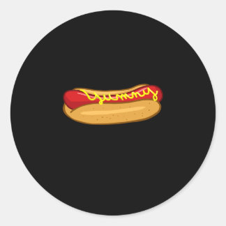 Hot dog funny hot dog lover performance runder aufkleber