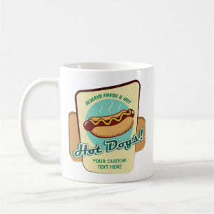 Hot Dog für benutzerdefinierten Text Kaffeetasse