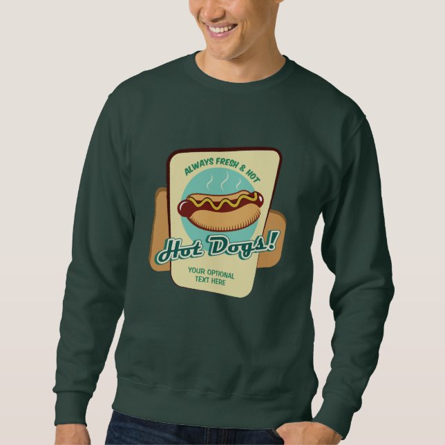 Hot Dog für benutzerdefinierten Text Sweatshirt (Vorderseite)