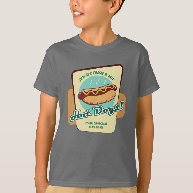 Hot Dog für benutzerdefinierten Text T-Shirt (Vorderseite)