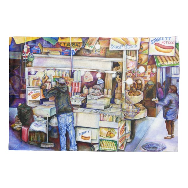 Hot Dog Gott, New York City Kissenbezug (Rückseite)