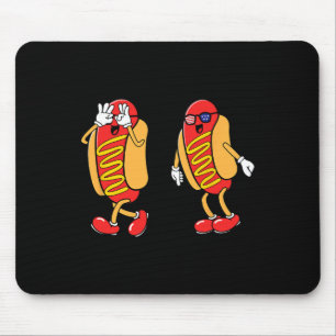 Hot Dog Griddy Tanz Hotdog 4. Juli Jungen Kinder Mousepad