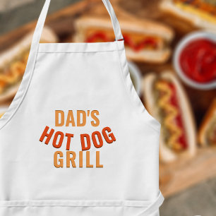 Hot Dog Grill Summer Backyard Vaters GRILLEN Mens  Lange Schürze