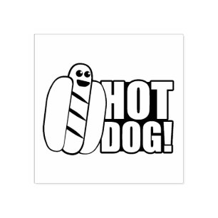 Hot Dog Gummistempel