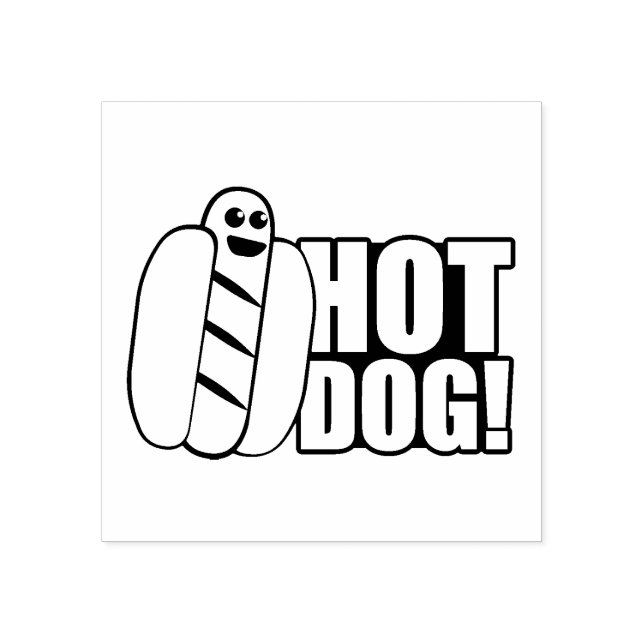 Hot Dog Gummistempel (Prägung)