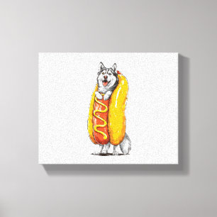 Hot Dog Husky - Funny Food Costume Leinwanddruck