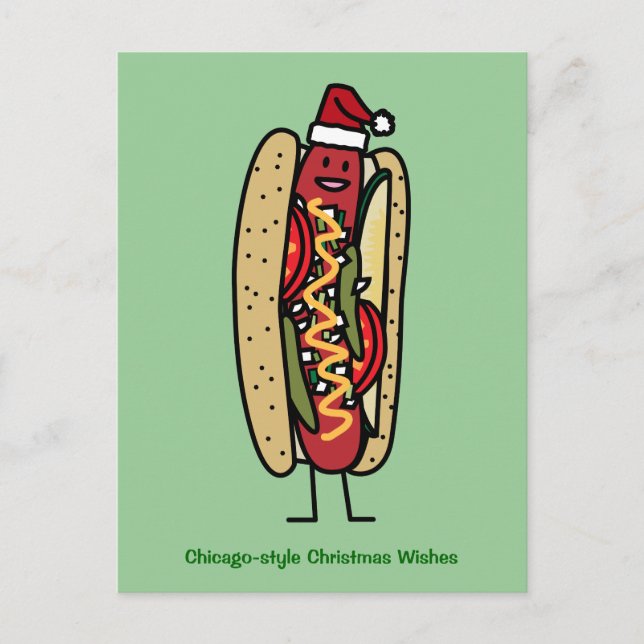 Hot Dog im Chicagoer Stil Weihnachten Weihnachtsma (Vorderseite)
