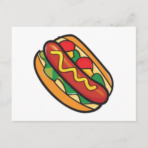 Hot Dog im Knochen Postkarte