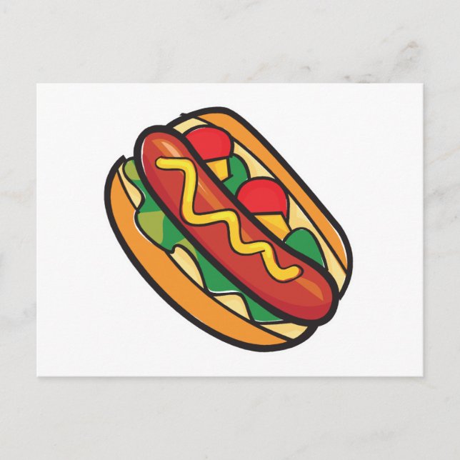 Hot Dog im Knochen Postkarte (Vorderseite)