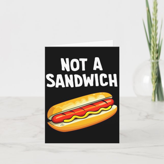 Hot Dog ist keine Sandwich-Performance  Karte (Vorderseite)
