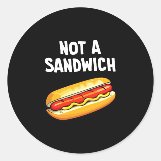 Hot Dog kein Sandwich Performance  Runder Aufkleber (Vorderseite)