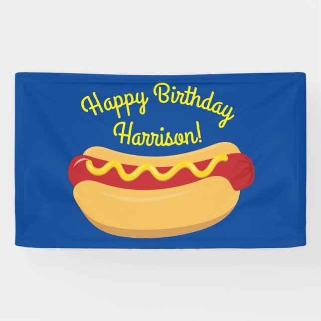 Hot Dog Kindergeburtstag Party Kochen Niedlich Banner (Horizontal)