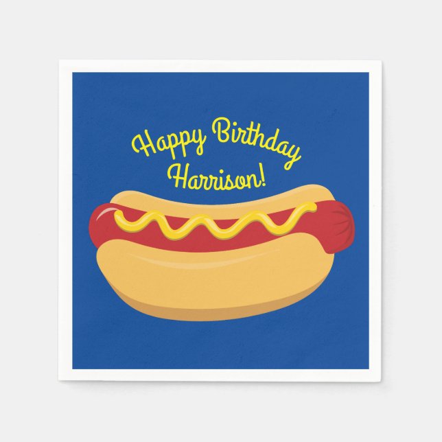 Hot Dog Kindergeburtstag Party Kochen Niedlich Serviette (Vorderseite)