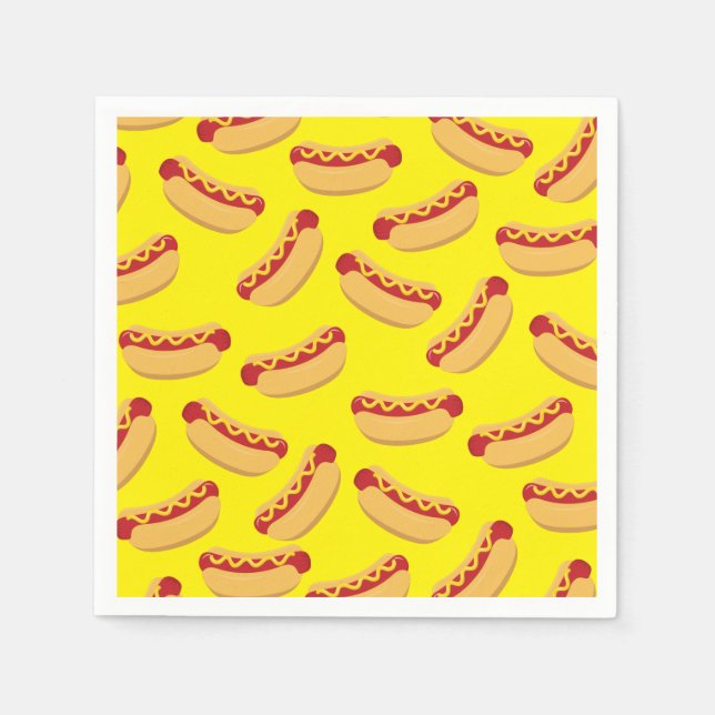 Hot Dog Kindergeburtstag Party Kochen Niedlich Serviette (Vorderseite)