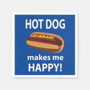 Hot Dog Macht Mich Glücklich Hot Dog BBQ-Party Serviette