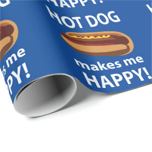 Hot Dog Macht Mich Glücklich Hot Dog Geschenkpapier
