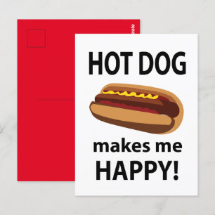 Hot Dog Macht Mich Glücklich Hot Dog Postkarte