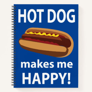 Hot Dog macht mich glücklichen Hot Dog Notizbuch