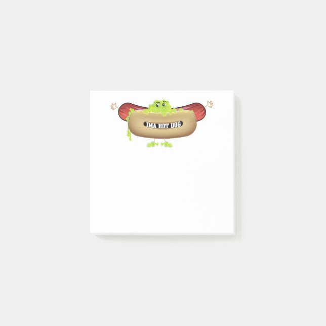 HOT DOG MAN POST-IT KLEBEZETTEL (Vorderseite)