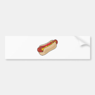 Hot Dog mit Ketschup und Senfgrafik Autoaufkleber