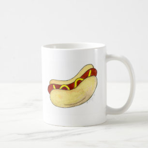 Hot Dog mit Senf auf Bun Hotdog Feinschmecker Tass Kaffeetasse