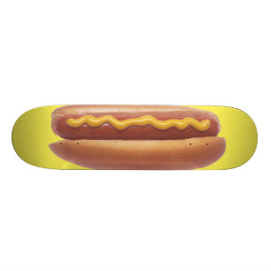 Hot Dog mit Senf Skateboard