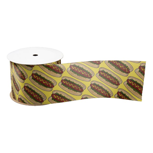 Hot Dog Mustard Relish Frankfurter Hotdog Weiner Satinband (Spule)