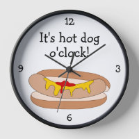Hot Dog O'Clock Spaß Food Grafik