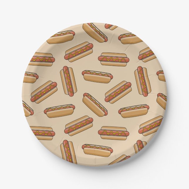 Hot Dog Pappteller (Vorderseite)