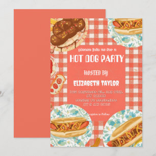 Hot-Dog-Party-Einladung – Lustige Food-Feier Einladung